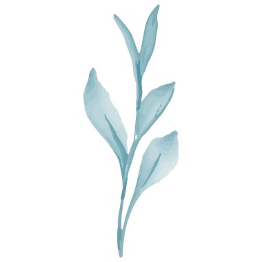 Suluboya branç çiçekli tasarımı bırakır