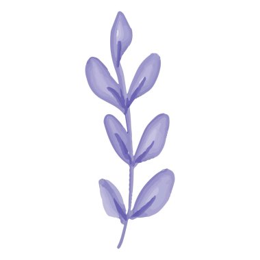 Suluboya branç çiçekli tasarımı bırakır