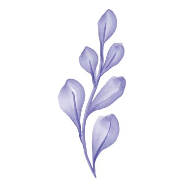 Suluboya branç çiçekli tasarımı bırakır