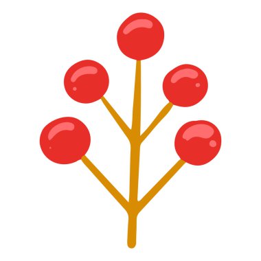 El çizimi çiçek ve yaprak çizimi beyaza izole edilmiş