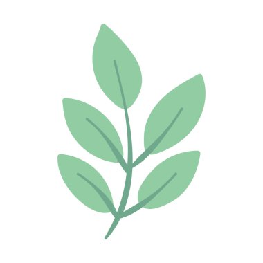 Beyaz arkaplanda el çizimi çiçek ve yaprak çizimi