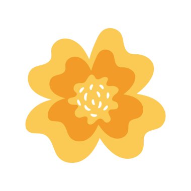 Beyaz bir çiçeğe el çizimi ve yaprak çizimi