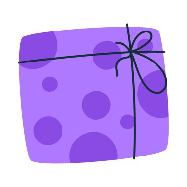 Elle çizilmiş Noel hediyesi beyazı.