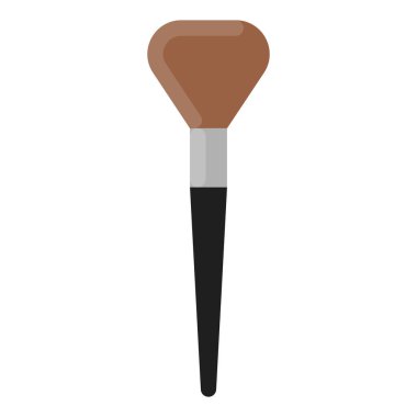 Kozmetik makyaj fırçaları beyaz renkte izole edilmiş.