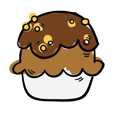 Elle çizilmiş tatlı dondurma beyazı