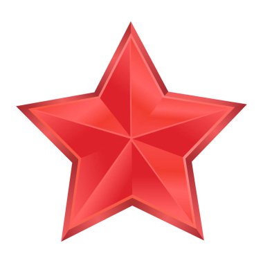 Gerçekçi yıldız beyaz arkaplanda izole edilmiş bir illüstrasyon