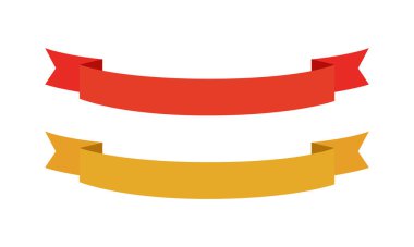 Beyaz arkaplanda etiket şeritleri olan renk koleksiyonu