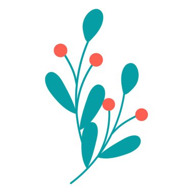 Noel ökse otu çizimi beyaza izole edilmiş.