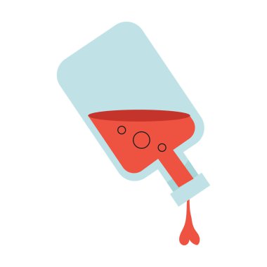 Düz dizayn aşk iksiri beyaz arkaplanda