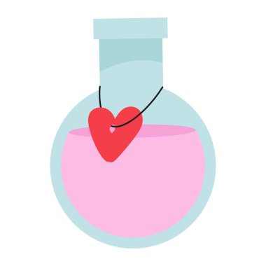Düz dizayn aşk iksiri çizimi