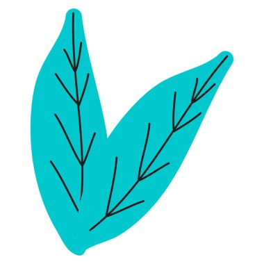 Beyaz arkaplanda doğa simgesi çizimini izole eder