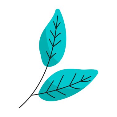 Bir beyaz üzerinde doğa simgesi çizimi bırakır