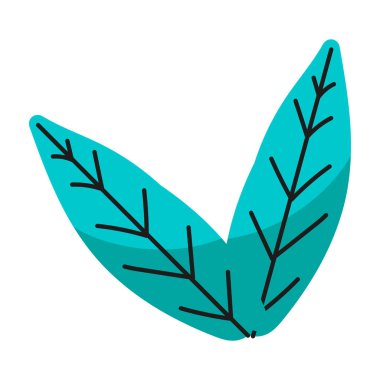 Beyaz arkaplanda doğa çizimini izole eder