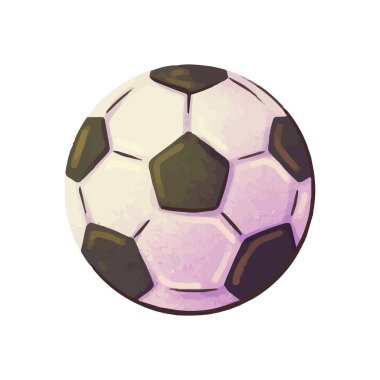 Beyaz arkaplanda futbol topu ikonu tasarım şablonu