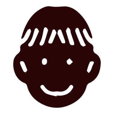 Karalama çocukları beyaz arka planda izole edilmiş baş çizgi film çizimleri