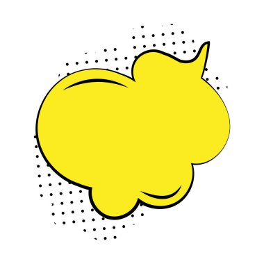 Çizgi roman kabarcıkları elementi beyaz üzerine izole edilmiş