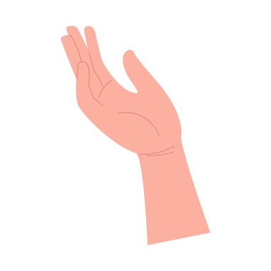 Beyaz arkaplanda elle poz simgesi