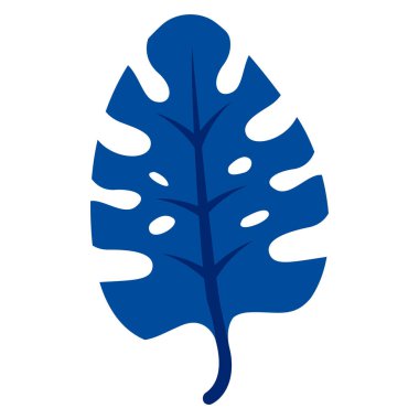 Monokromatik tropikal yapraklar çizimi