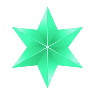 Gerçekçi yıldız beyaz arkaplanda izole edilmiş çizim