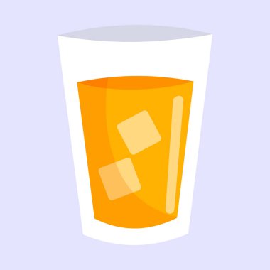 Çay bardağı ferahlatıcı ikon izole