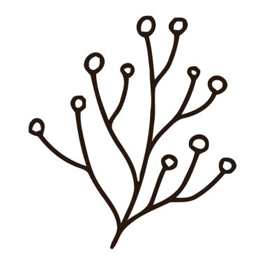 Düz tasarım, beyaz bir çiçek özeti çizimi