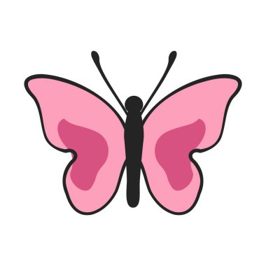 Beyaz arka planda güzel kelebek böceği