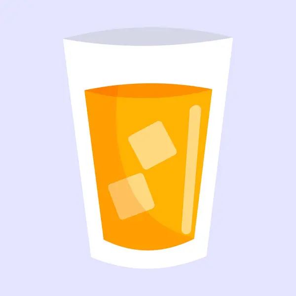 stock vector Tea glass drink refreshing icon isolated