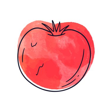 Beyaz arkaplanda elma taze meyve simgesi