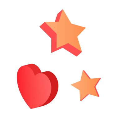 Kalpler ve Yıldızlar beyaz arkaplanda izole