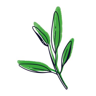 Yaprak doğası simgesini izole eder