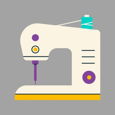 dikiş makinesi simgesi tasarım izole