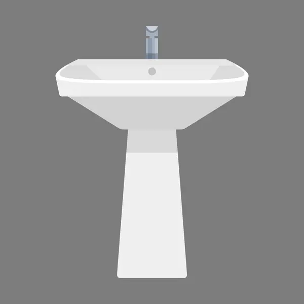 Gri arkaplanda lavabo çizimi