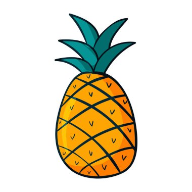 Fresh pineapple tropical fruit icon