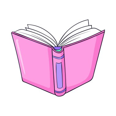 Beyaz arkaplanda elle çizilmiş kitap çizimi