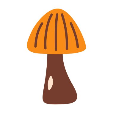 Beyaz arkaplanda el çizimi mantar