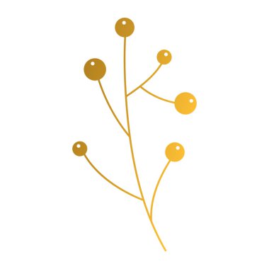 El yapımı altın yapraklar izole edilmiş.