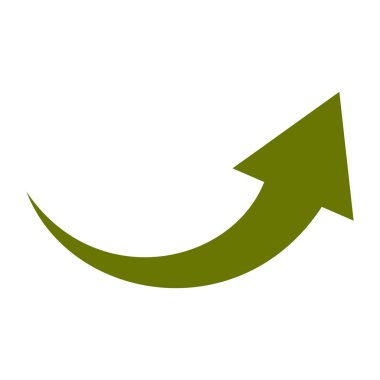 Beyaz arkaplanda ok simgesi izole edildi