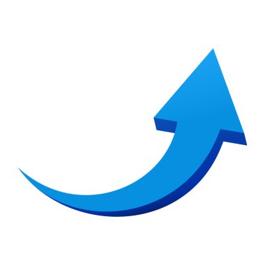 Beyaz arkaplanda ok simgesi izole edilmiş