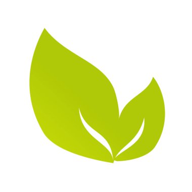 Logo yeşil yaprak ekolojisi doğa elementi