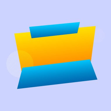 Origami satış pankartı etiketi boş tasarım şablonu