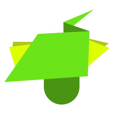 Origami satış pankartı etiketi boş tasarım şablonu