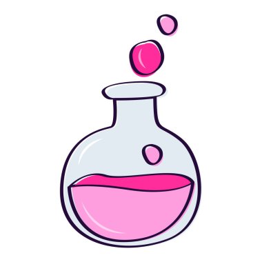 Beyaz arkaplanda bilim laboratuarı nesneleri