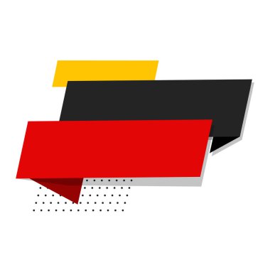 Origami satış pankartı etiketi boş tasarım şablonu