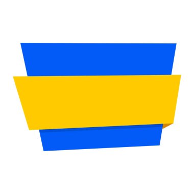 Origami satış pankartı etiketi boş tasarım şablonu