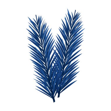 Noel şubesi beyaz arka planda izole edilmiş bir illüstrasyon. Gerçekçi Noel ağacı