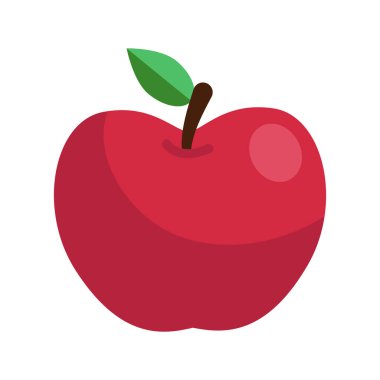 Beyaz arkaplanda elma meyvesi izole tasarımı