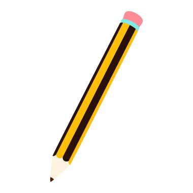 Beyaz renkte izole edilmiş kalem simgesi