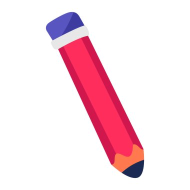 Beyaz arkaplanda izole edilmiş kalem simgesi illüstrasyonu