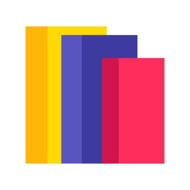 Beyaz arkaplanda izole edilmiş gerçekçi kitaplar.