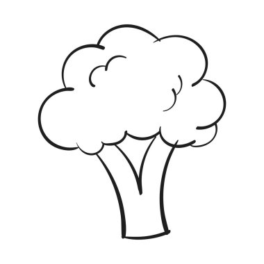 Sağlıklı brokoli grafik çizimi